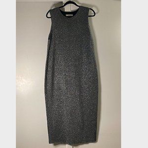 ASOS Silver Metallic Midi Dress